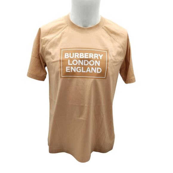 WOMEN'S BURBERRY SANTO LOGO T-SHIRT/SOFT FAWN/MEDIUM RETAIL $480 - Picture 2 of 16